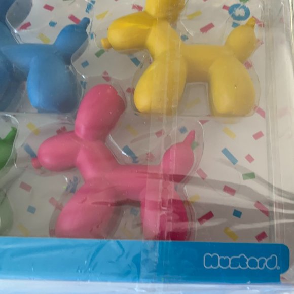 LOT OF 2 Mustard DOODLE DOGS CRAYONS SET 4 Balloon Dogs COLORS NEW IN BOX - Picture 4 of 6